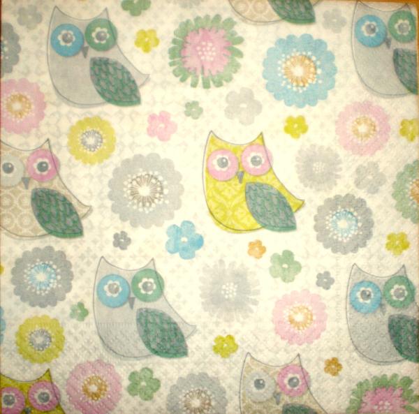 025 Owls - 3-ply (grün) - Artebene
